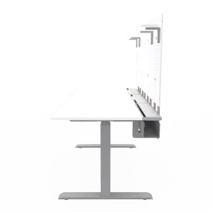 Bifrost standing desk with 3-stage legs (height: 25.6-51 inches), dual motors for smooth, quiet adjustment, and 265 lbs weight capacity.