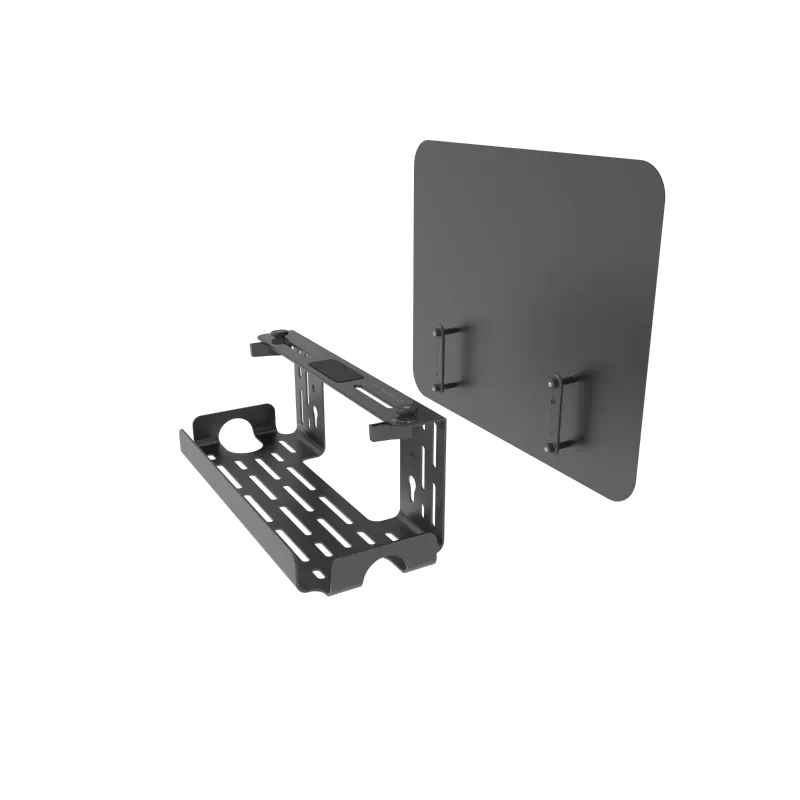 Dezctop Black Cable management tray with desk divider
