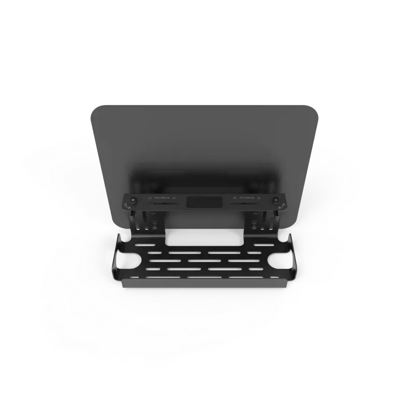 Dezctop Black Cable management tray with desk divider