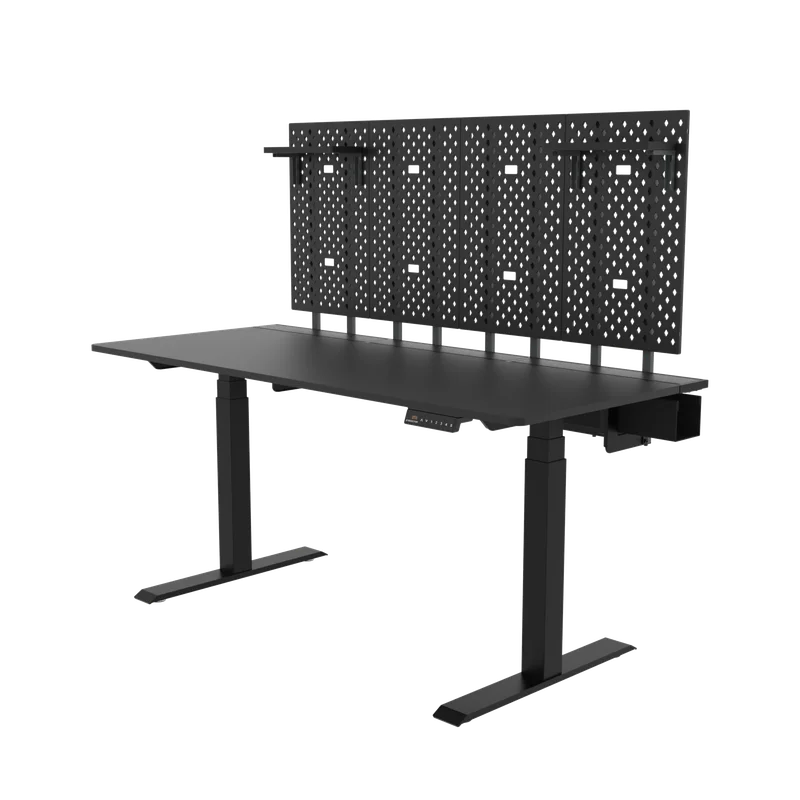 Bifrost Elite 160 Height Adjustable Standing Desk with D-Board pegboard
